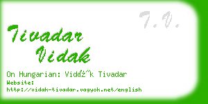 tivadar vidak business card